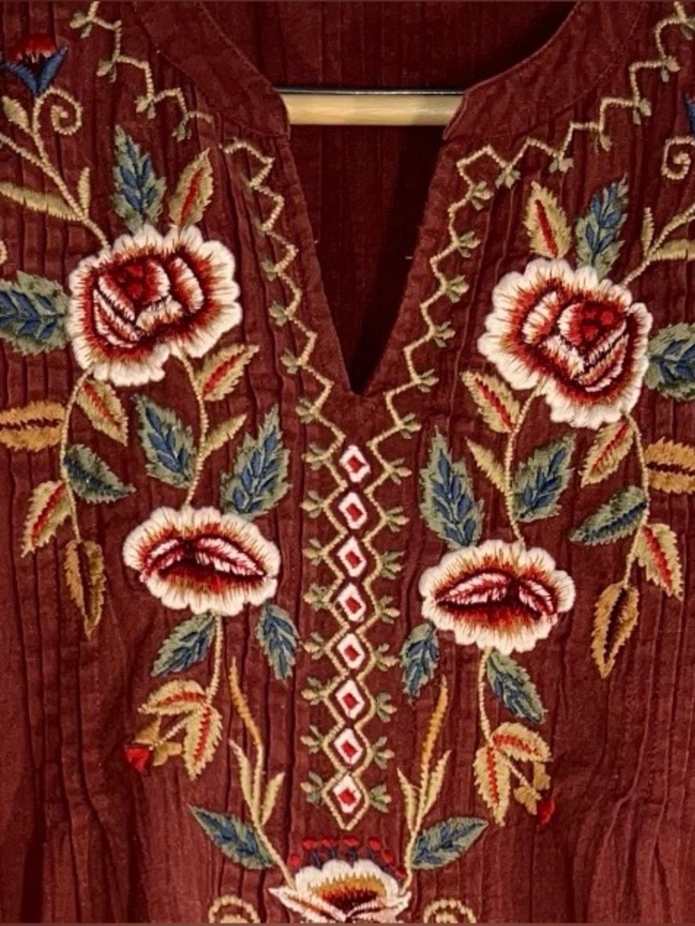 Coldwater Creek Embroidered Mountain Flora Dress Size 14 - Picture 4 of 6